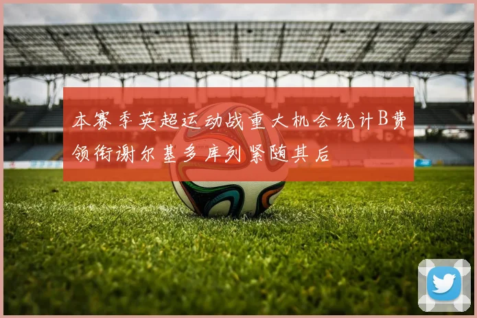 本赛季英超运动战重大机会统计B费领衔谢尔基多库列紧随其后